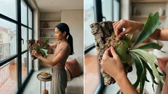 Chifre-de-veado: guia de cuidados em casa com luz, rega e humidade certas